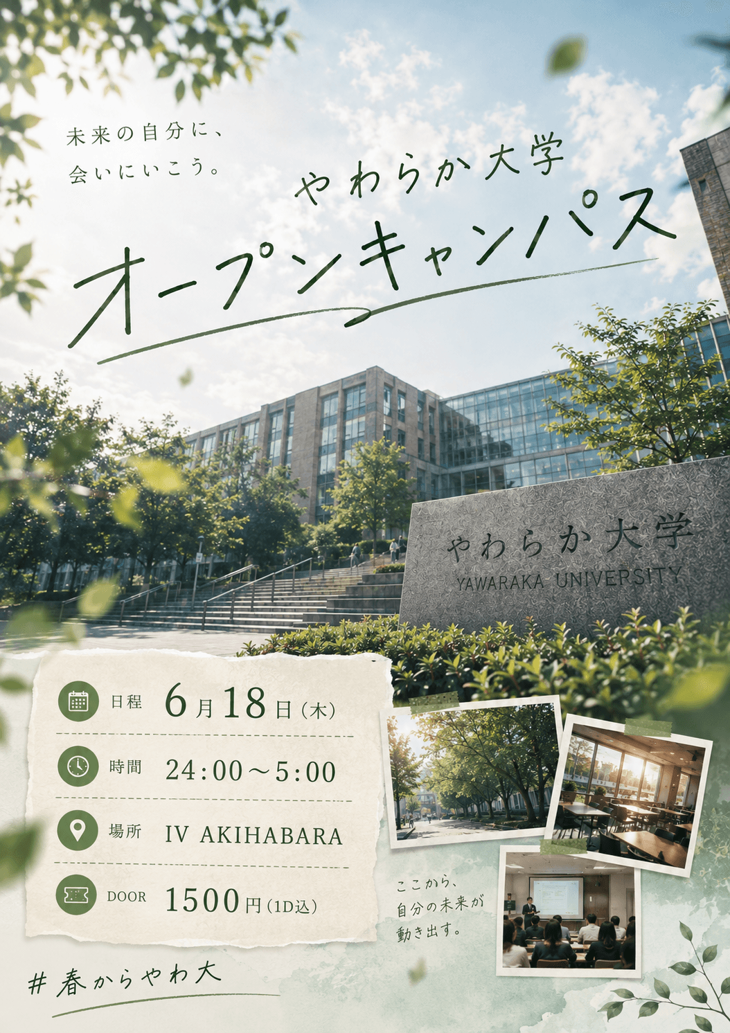 やわらか大学オープンキャンパス2026 告知画像